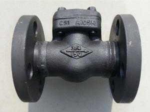 Vertical Lift Forged Steel Check Valve Flange / Thread End Type Class 150 - 2500