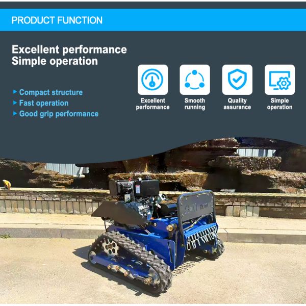 Crawler CE EPA Industrial & DIY Grade Gasoline All-Terrain Self Propelled 4-Stroke Remote Control Wheel Mower