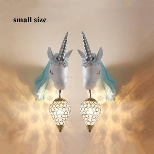 Creative Cartoon Unicorn Lamp Pink Children's Room Decor Unicorn Beside Wall Lamp (WH-VR-73)