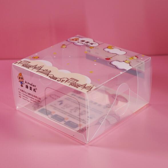 PVC PP PET Plastic Packaging Box Pink Cartoon Transparent for Shoes Packing