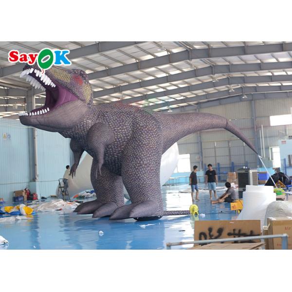 Blow Up Cartoon Characters Ferocious Dinosaur Inflatable Cartoon Characters 5m For Exhibition