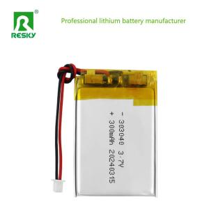 Batterie au lithium polymère 3.7V 303040 300mAh 1.11wh Batterie Lipo rechargeable Pour lampe LED