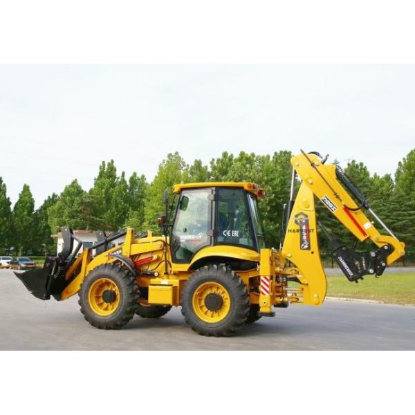 Cummin Engine 4WD Backhoe Loader SAM388H with 6 in 1 Bucket Hot Sale in Angola