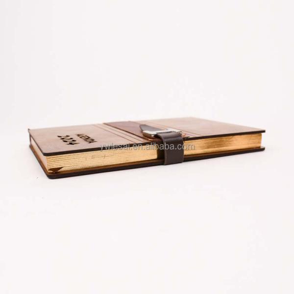 A5 Size Notepad Custom Printed Luxury Bamboo Wood Cover Notebook for Business Gift