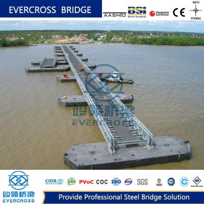 Anti Corrosion Coatings Steel Floating Pontoon Bridge For Rivers