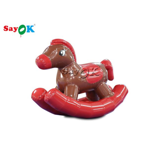 Sayok赤いポリ塩化ビニールの子供の膨脹可能な子馬の揺り木馬