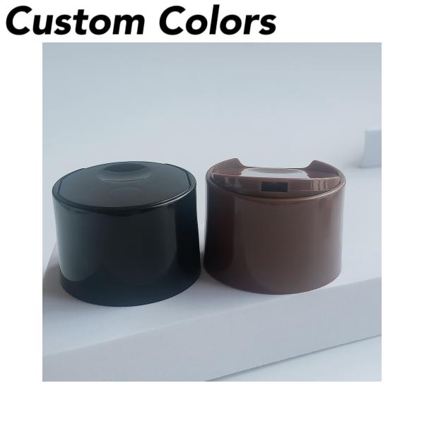 18 mm 20 mm 24 mm 28 mm Disque rond en plastique Caps supérieurs pour emballage du corps Design à double paroi