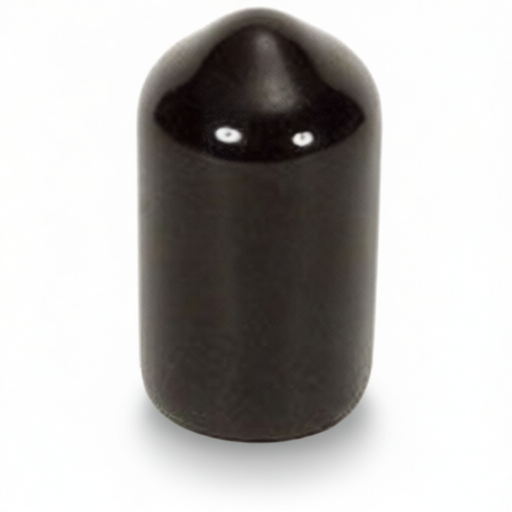 Protective dust cap for fiber optic connectors featuring L-com DSTCP-ST rubber design in black color