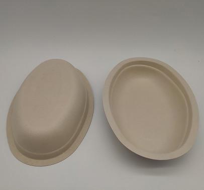 Microwave Safe Oval Biodegradable Bagasse Tableware Oilproof Bowls For Noodle