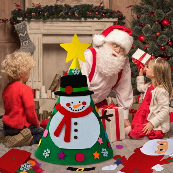 Kids New Year Gift EN71 Diy Felt Christmas Tree Ornaments