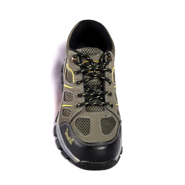 Breathable Anti Punture Protective Fashion Safety Shoes Comfortable EVA Insole Leather Material Green