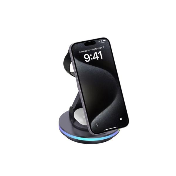 Wireless Charging Station ABS Acrylic 4 In 1 Stand CE FCC RoHS Certified