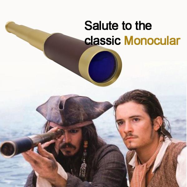 дети пирата 25x30 Monocular забавляются телескоп для на открытом воздухе располагаясь лагерем наблюдать птицы