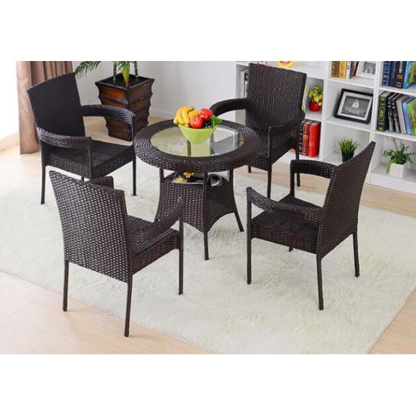 Leisure Aluminium Outdoor Garden Poly Rattan wicker chair patio Backyard table and chairs sets