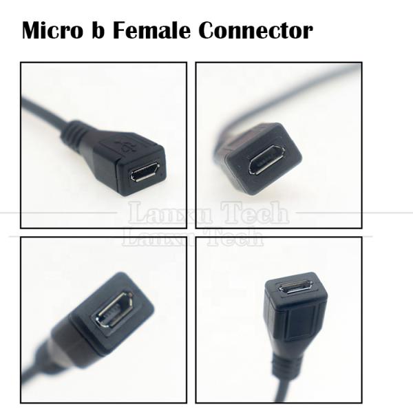 Carga de datos de OEM Micro b 5 PIN USB Hombre Hembra para abrir 2 4 núcleos Cables desnudos Pigtail