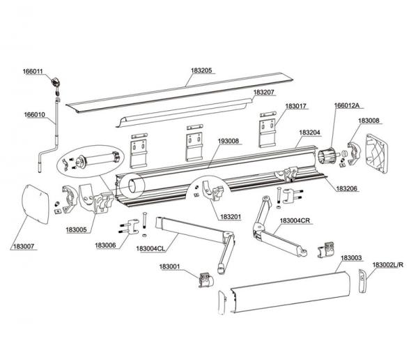 Dossel retrátil de alta qualidade motorizado do toldo da gaveta completa