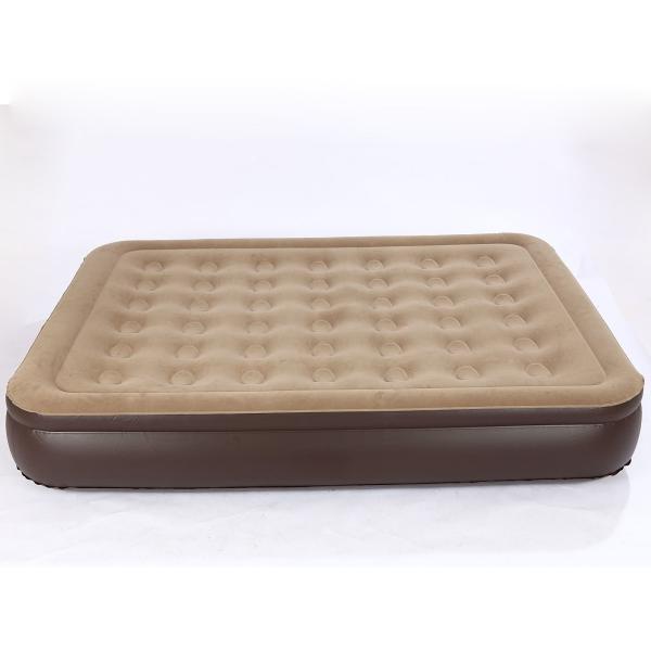 Venda quente Blow Up Air Bed Soft Plush Flocking Mattress Durável Automático Elétrico Inflação colchão de ar