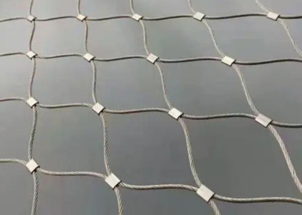 60*60mm Balustrade Cable Mesh 3mm Wire Steel Cable Mesh For Zoo