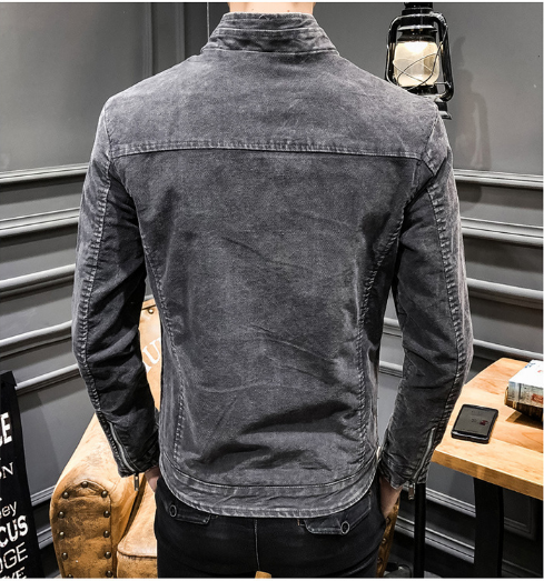 Men's Fashion wholesales 100% cotton stone washed classical jacket/retro jacket