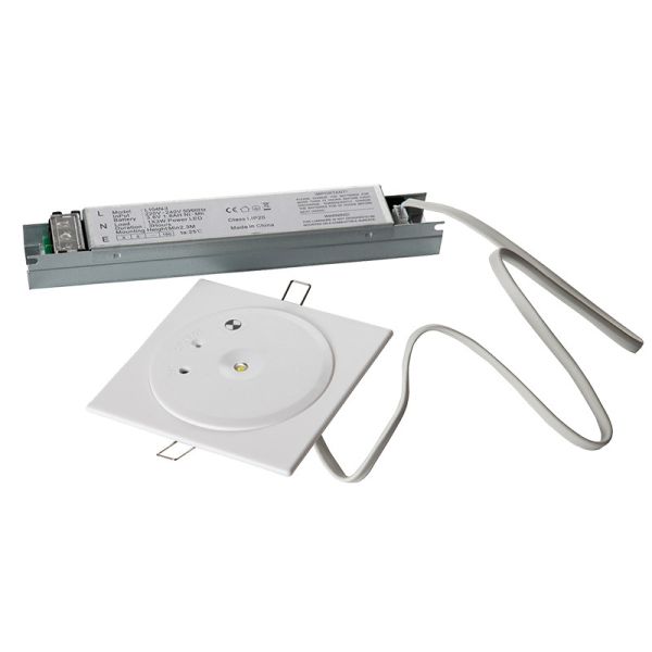 3 Hours Duration LED Emergency Light with 3W SMD White LED for Ceiling Recessed Mounted