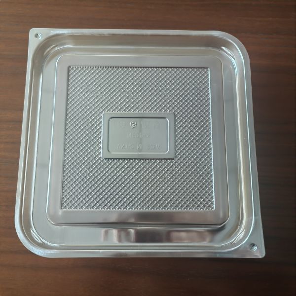 Customized disposable plastic pp golden cake container blister Dim sum cake package with transparent lid