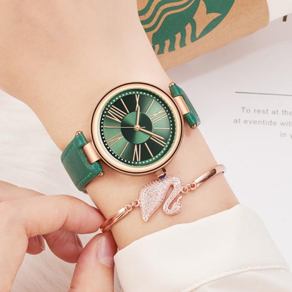 Wearproof Women'S Stainless Steel Waterproof Watch 3Pin Design