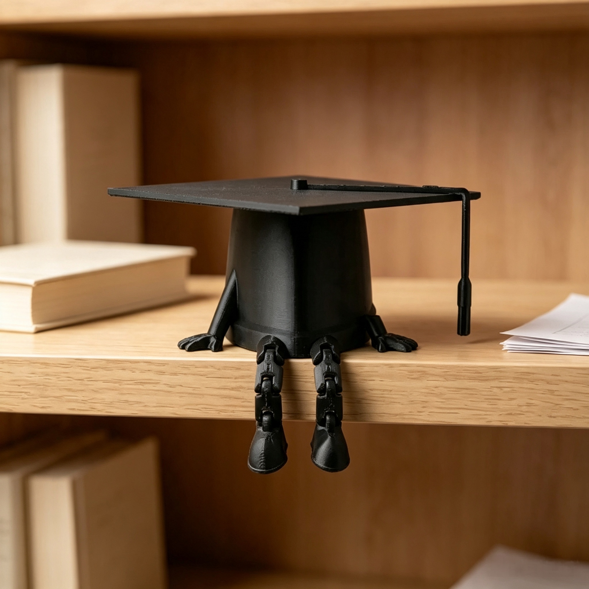 Layer 300 Microns Custom 3D Printing Movable Joint Graduation Cap Ornament