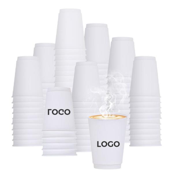 7oz/8oz/9oz/10oz/12oz/14oz/16oz Copo de papel para bebida branca de café descartável personalizado Copo de café de papel de parede única