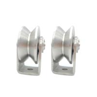 Hotel And Home V Groove Gate Wheels Stainless Steel Bracket Customized