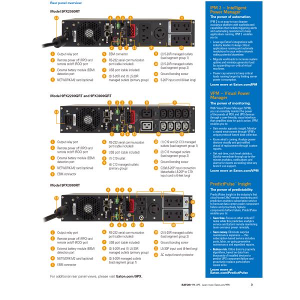 EATON UPS Бренд 9PX UPS 100 кВА однофазные онлайн-упсы для фармацевтического производства