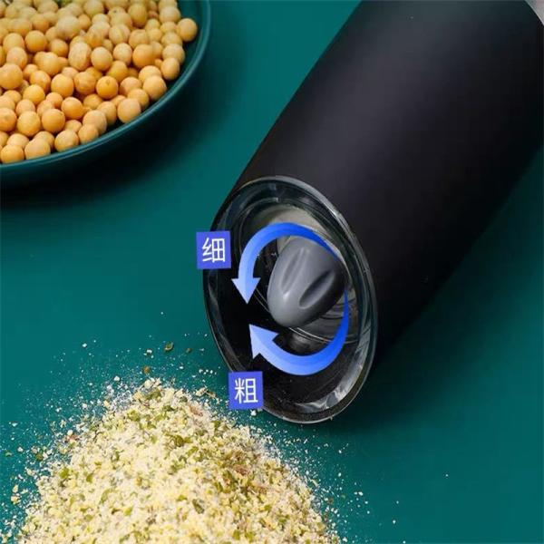 Sustainable Kitchen Spice Salt Grinder with Blue Light Electric Salt Pepper Grinder Set