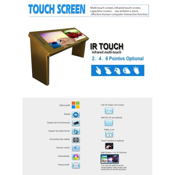quiosque do tela táctil do monitor de 4GB RAM, tabela interativa do toque de Compatable multi