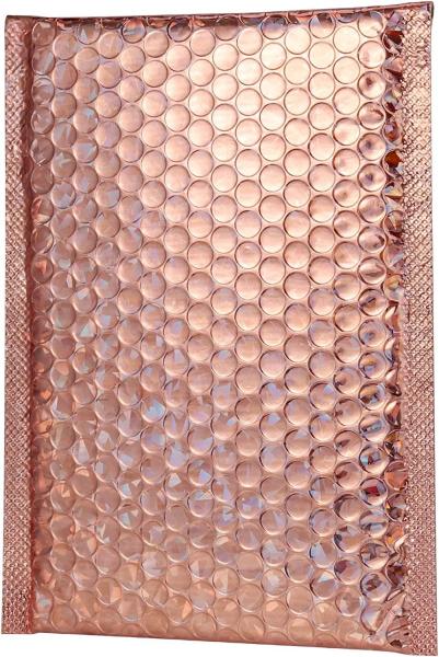 CTCX Custom Mailing Shipping Metallic Holographic Padded Insulated Mailers Foil Glitter Bubble Mailers Metallic Bubble Gift Bag