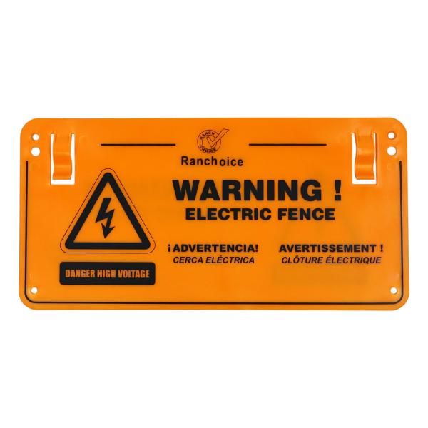Electric Fence Warning Sign, Plastic Safe Sign, Caution Warning Sign for Electric Fence