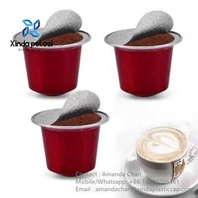 Refillable Disposable Pods Coffee Capsule Filter Cups With  Aluminum Lids