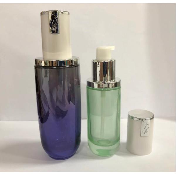 Лосьон бутылочного стекла насоса нового дизайна стеклянный косметический разливает косметику по бутылкам упаковывая подгонянные цвет и печать