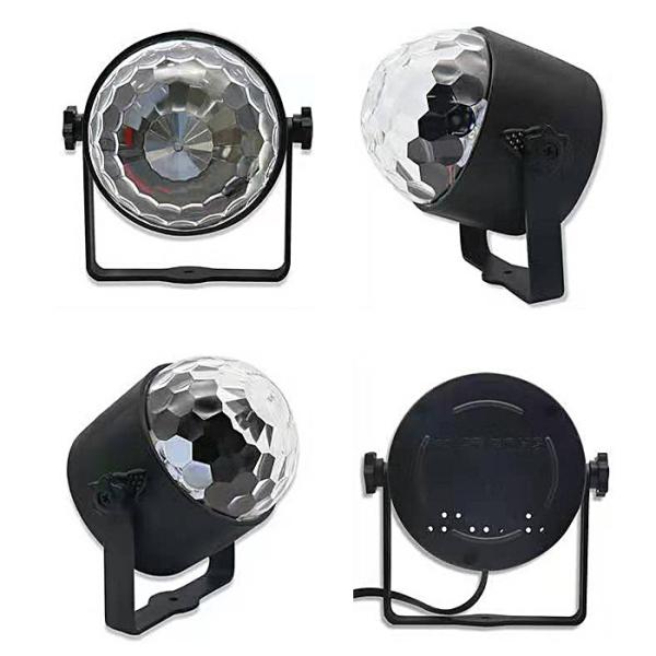 New 6x1W RGBWPO Mini Stage Home Party KTV Disco Car USB Crystal Magic Ball Light