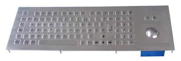 Teclado industrial de aço inoxidável com Trackball e chaves numéricas e do FN