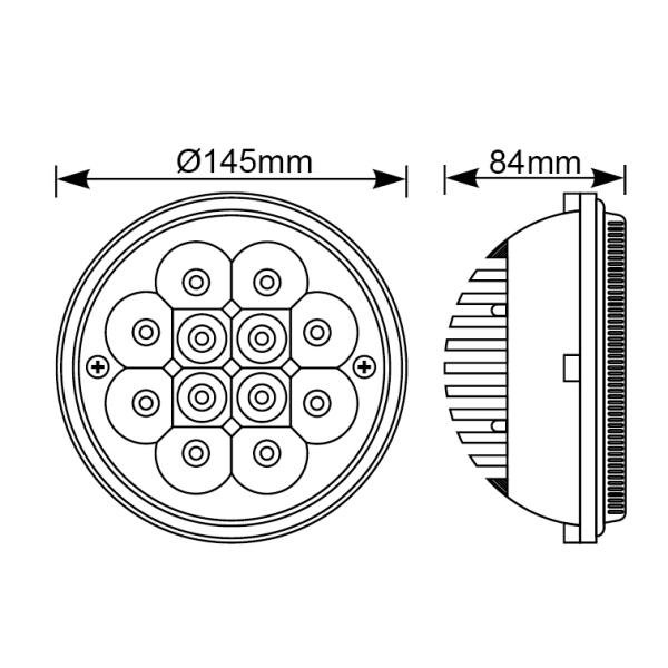 Hanka Epistar Led Car Driving Lights , 36W IP67 Round Truck Driving Light