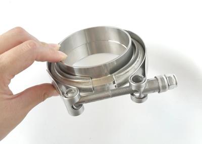 Braçadeira inoxidável do parafuso da V-faixa da exaustão do conduto pluvial do turbocompressor com flange