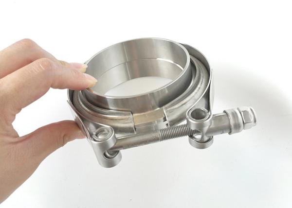 Turbo Downpipe Exhaust Stainless V-Band Bolt Clamp with Flange