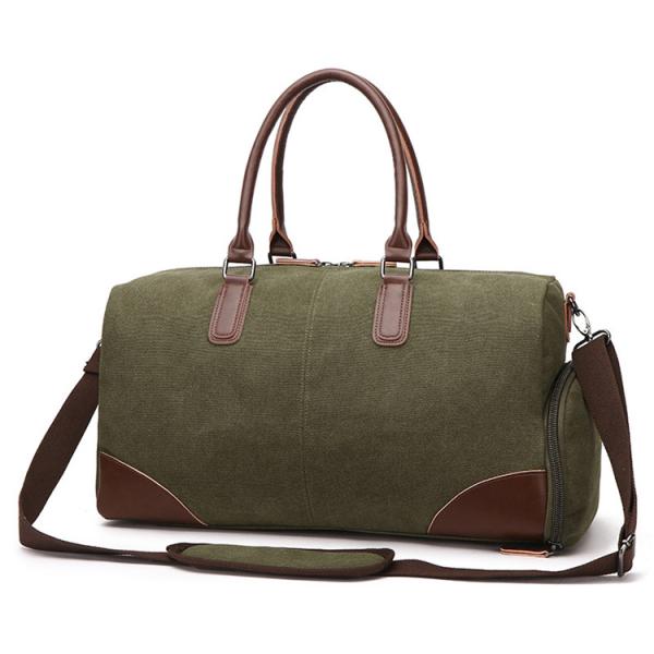 Saco de couro feito sob encomenda de Tote Bag Women Weekender Duffle da lona das senhoras Microfiber