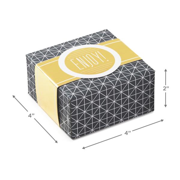 4 Gray Geometric 2 Pack Rigid Packaging Box With Gold Bands