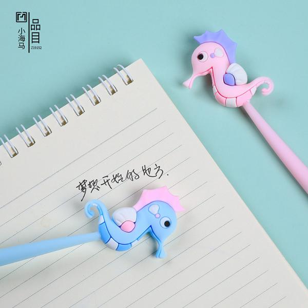 Cute dibujos animados Blue Gel Tinta Plumas dibujos animados Animal de escritura Plumas 0.5 mm estilos variados Plumas Papelería para la escuela Oficina Casa Estudiante Niños Regalo de cumpleaños