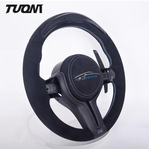 Round Shape Carbon Fiber Steering Wheel For Sporty Standard Size F10 F30 M1 M2 M3 Bmw