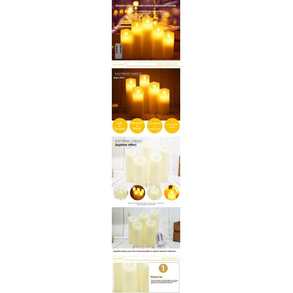 Wholesale Candles Battery Operated Candles Real Wax Pillar LED Candles with 10-Key Remote and Cycling 24 Hours Timer (Ivory 4