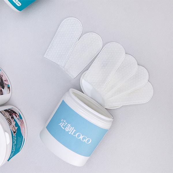 Lingettes nettoyantes pour dents de chien personnalisées en non-tissé, coussinets de doigt pour nettoyer les dents