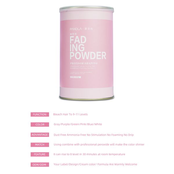 Poudre Décolorante Professionnelle pour Cheveux de Salon 500g Formule à Base de Plantes Coloration Permanente