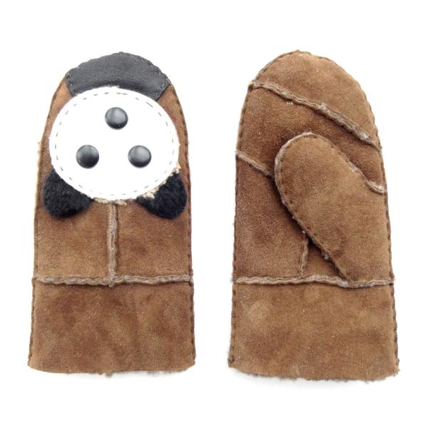 Children Winter Leather Mitten Gloves Classic Plain Style Eco - Friendly