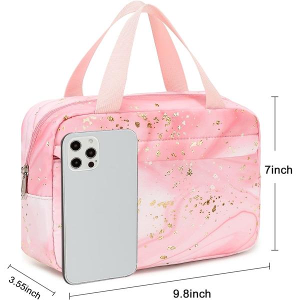 Makeup Bag for Women Girls Travel Cosmetic Tote Large Make Up Organizer Toiletry Bags Waterproof Zipper Pouch Purse